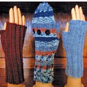 Fingerless Gloves and Mitts 5 sts/1"