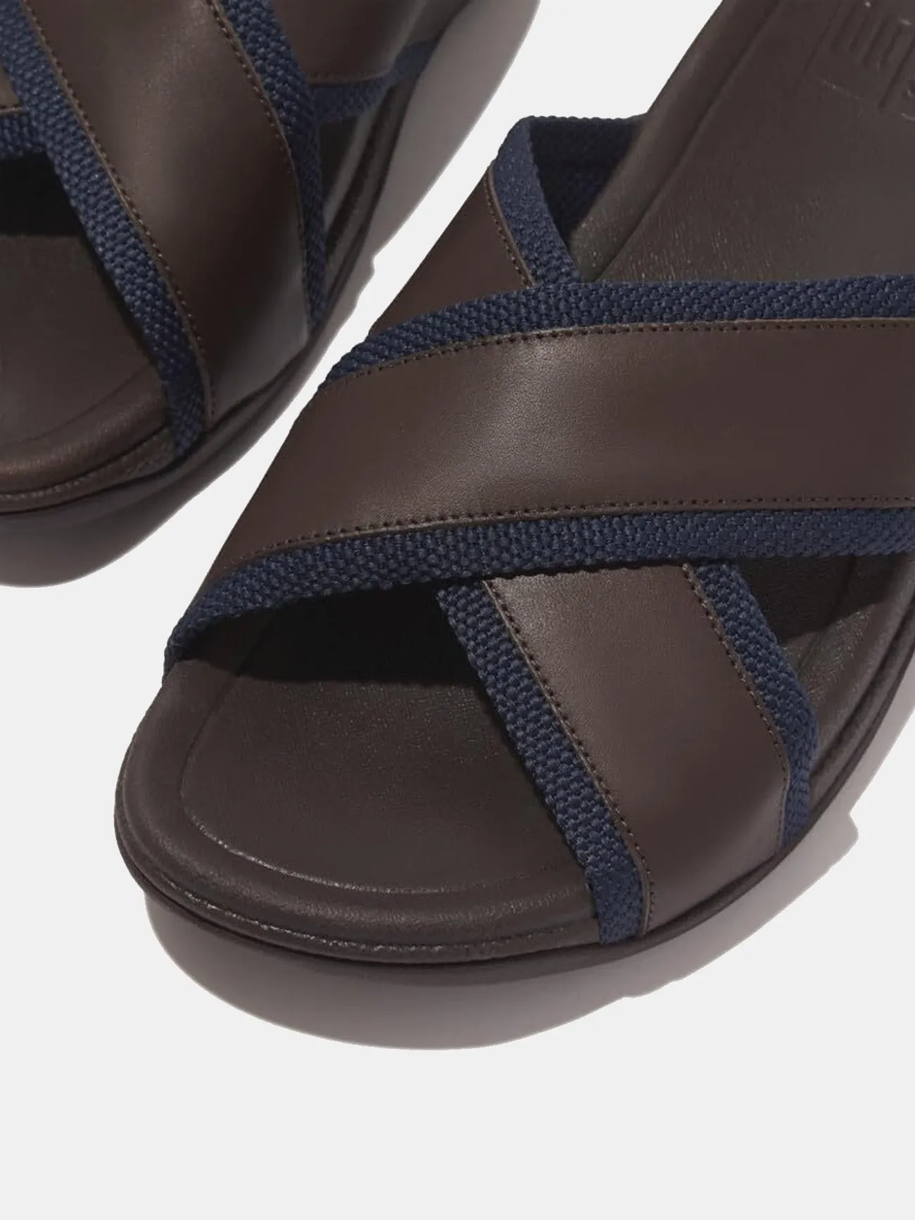 Fitflop Surfer Men's Webbing/Leather Cross Slides