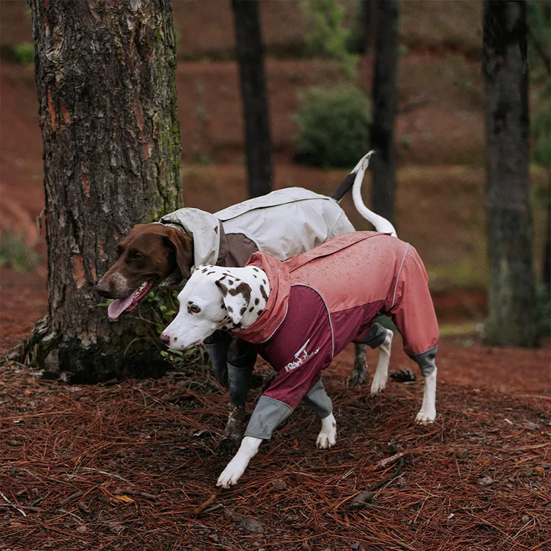 Four Leg Covered Dog Raincoat - Brown