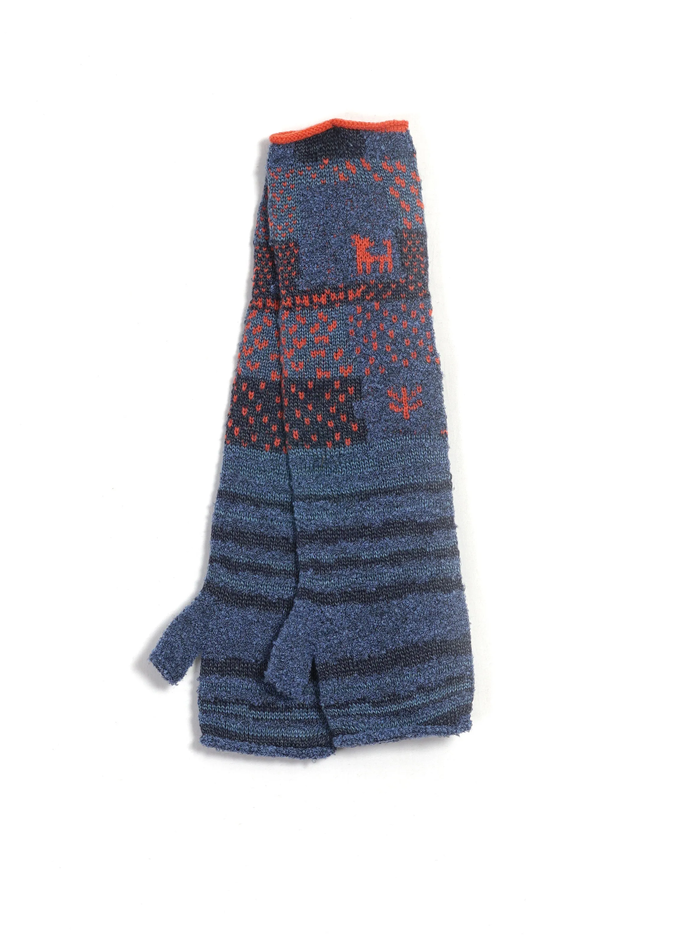 GABBEH | Patchwork 2-Way Mittens | Blue