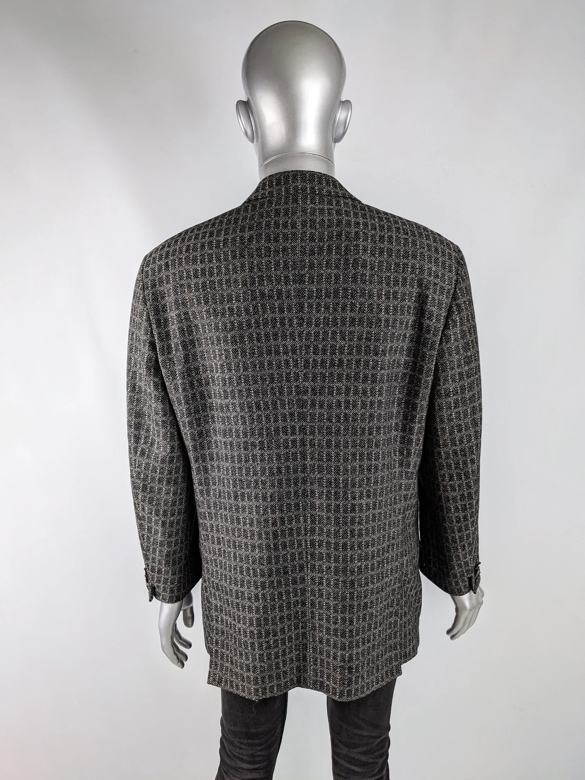 Gianni Versace Versus Vintage Grey Wool & Mohair Jacket, 1990s