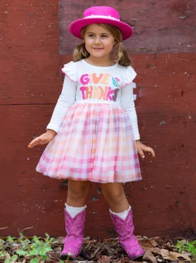 Give Thanks Ruffle Tutu Dress