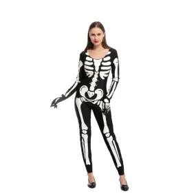 Glow in the Dark Skeleton Costume Cosplay- Adult