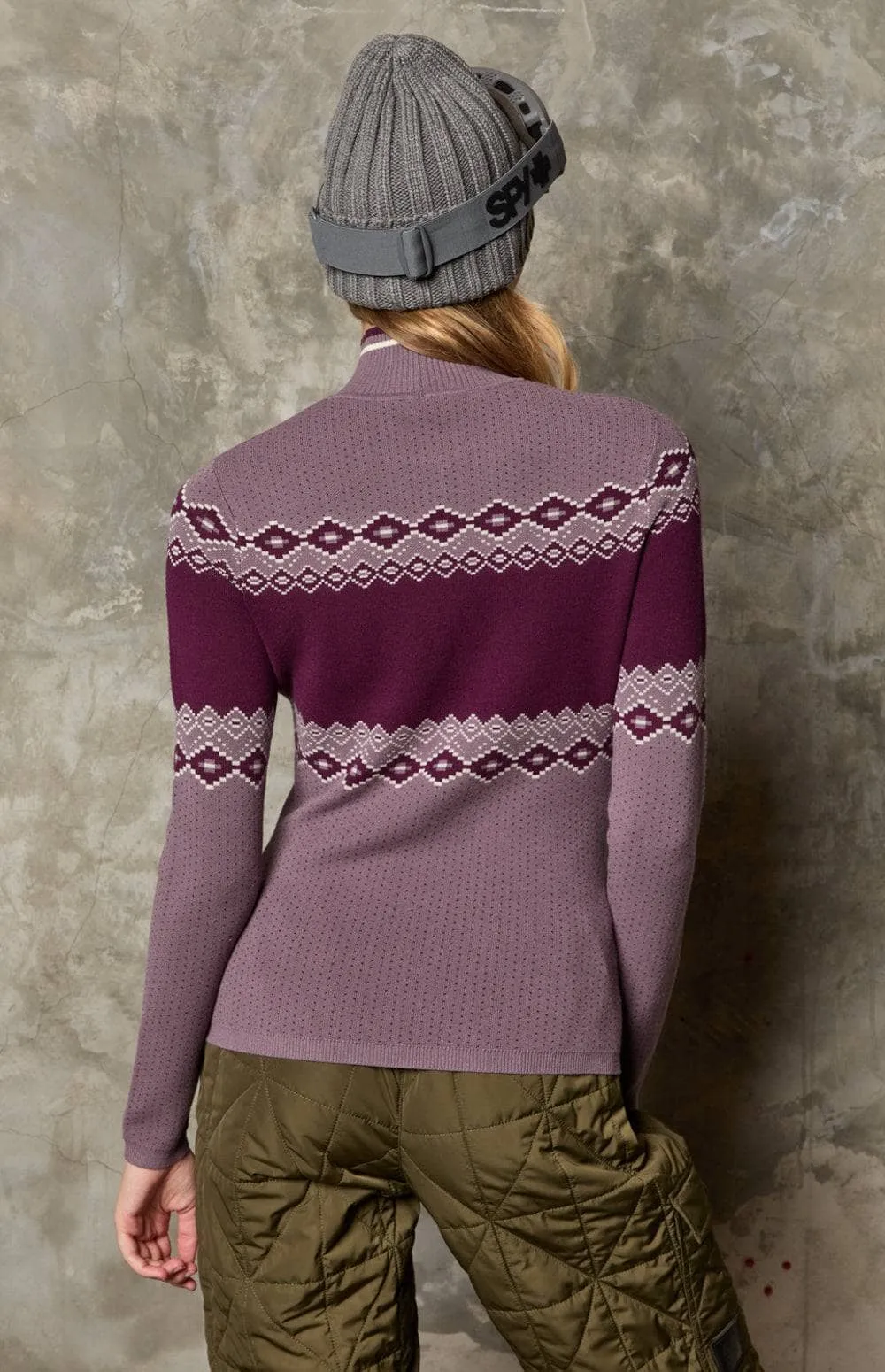 Goldie Mock Neck Sweater | Mauve