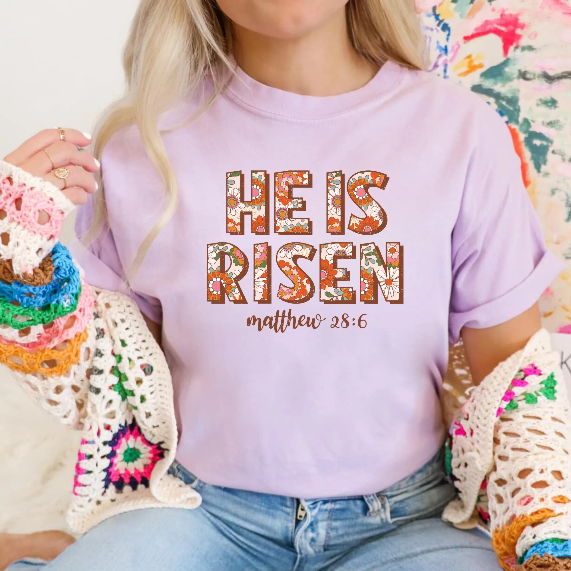 He Is Risen | Christian Easter Shirt for Women