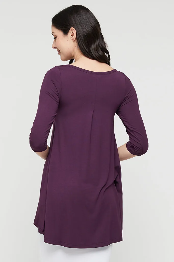 Hi Lo Hem Top - Plum