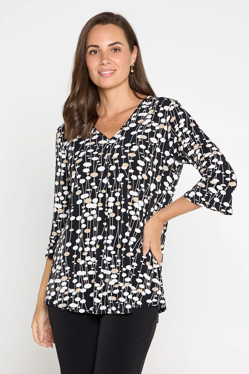 Hillbank Top - Pebble Print