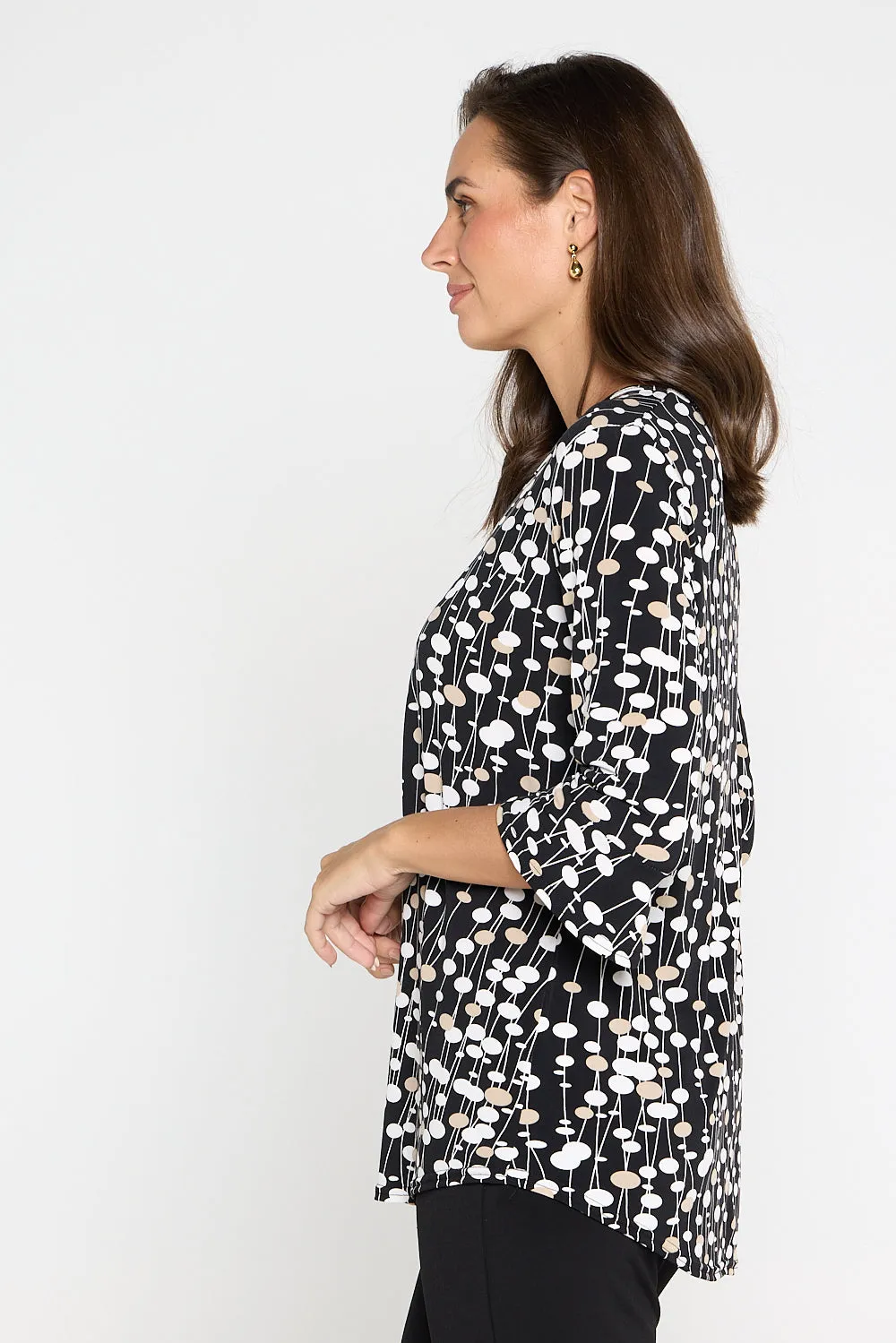 Hillbank Top - Pebble Print