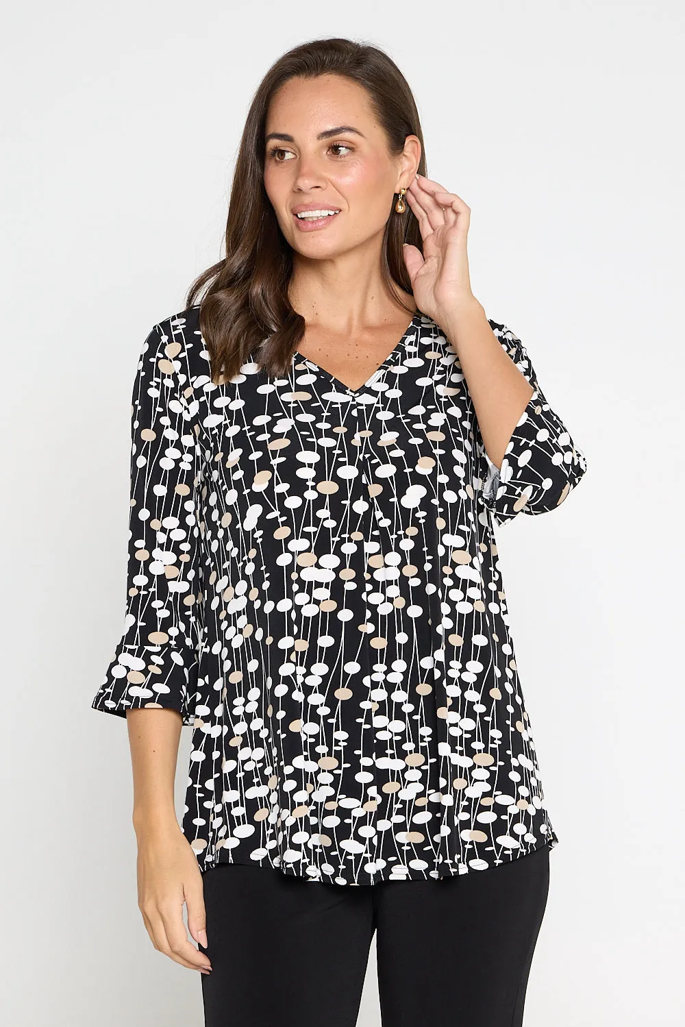 Hillbank Top - Pebble Print