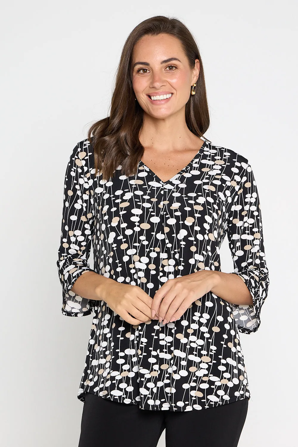 Hillbank Top - Pebble Print