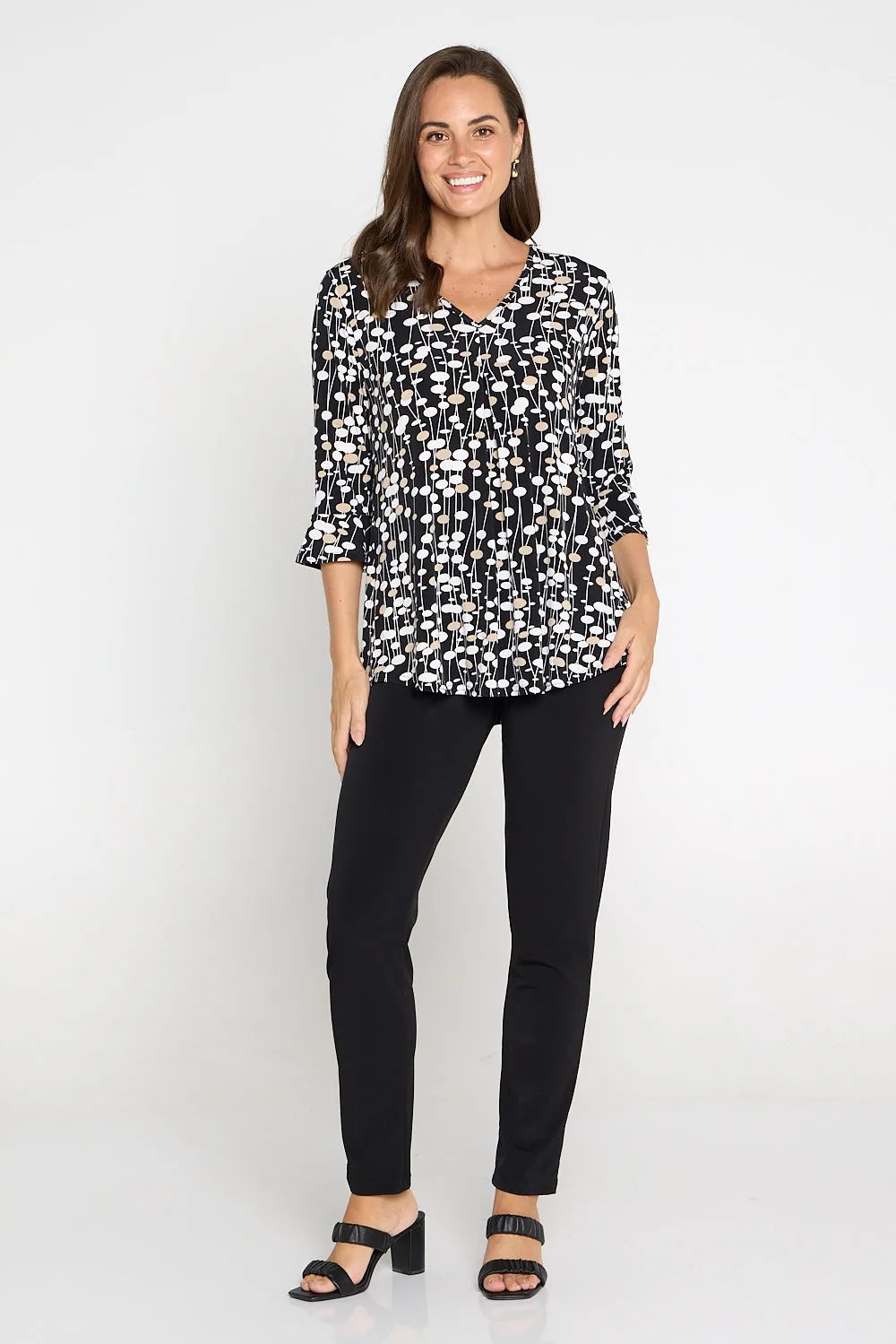 Hillbank Top - Pebble Print