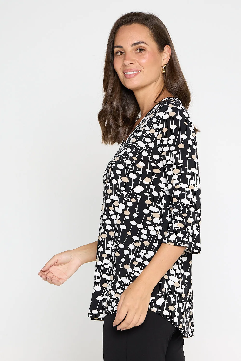 Hillbank Top - Pebble Print