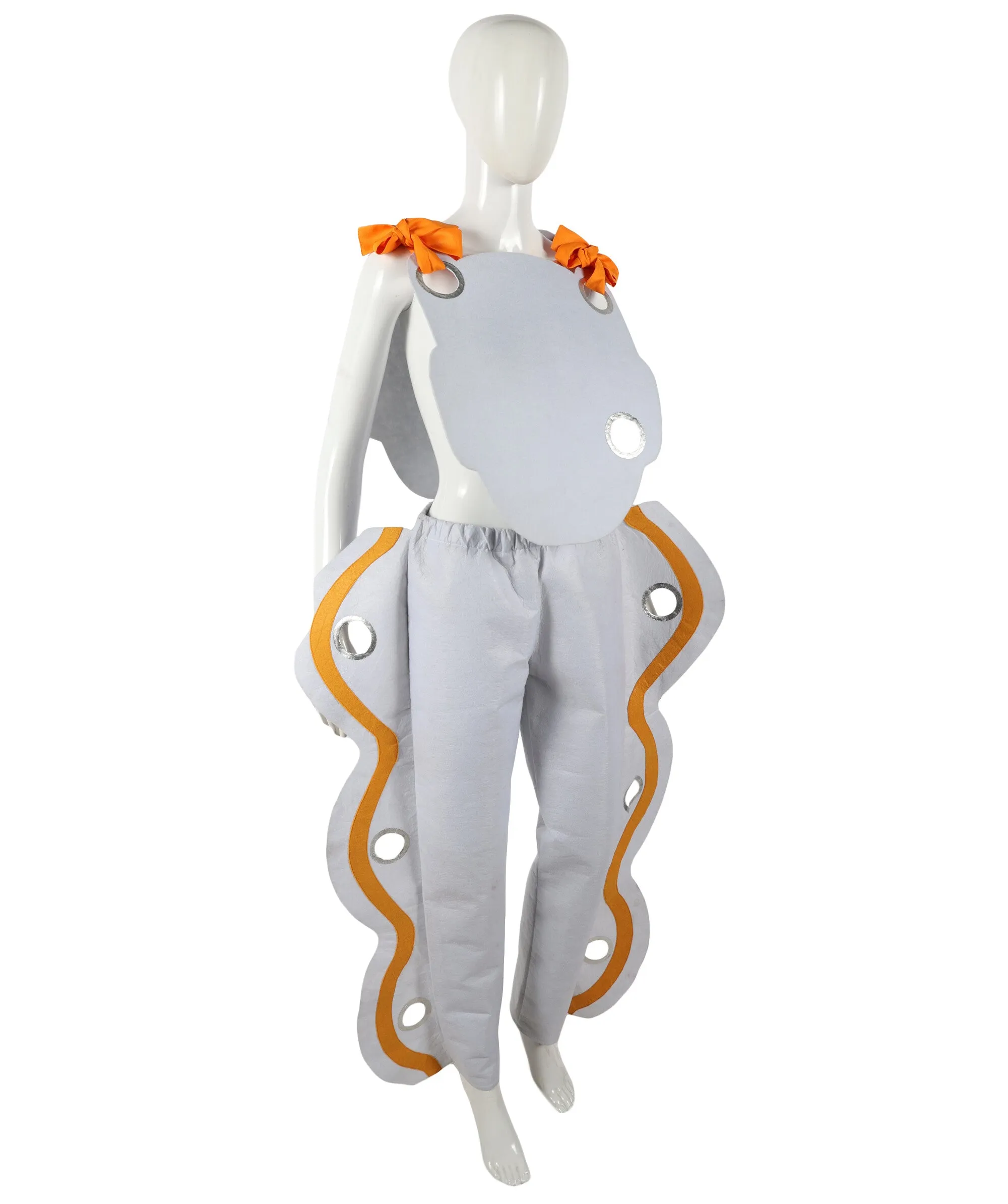 HPO Adult Women's Seashell-Inspired Costume I White & Orange Nautical Cosplay Outfit