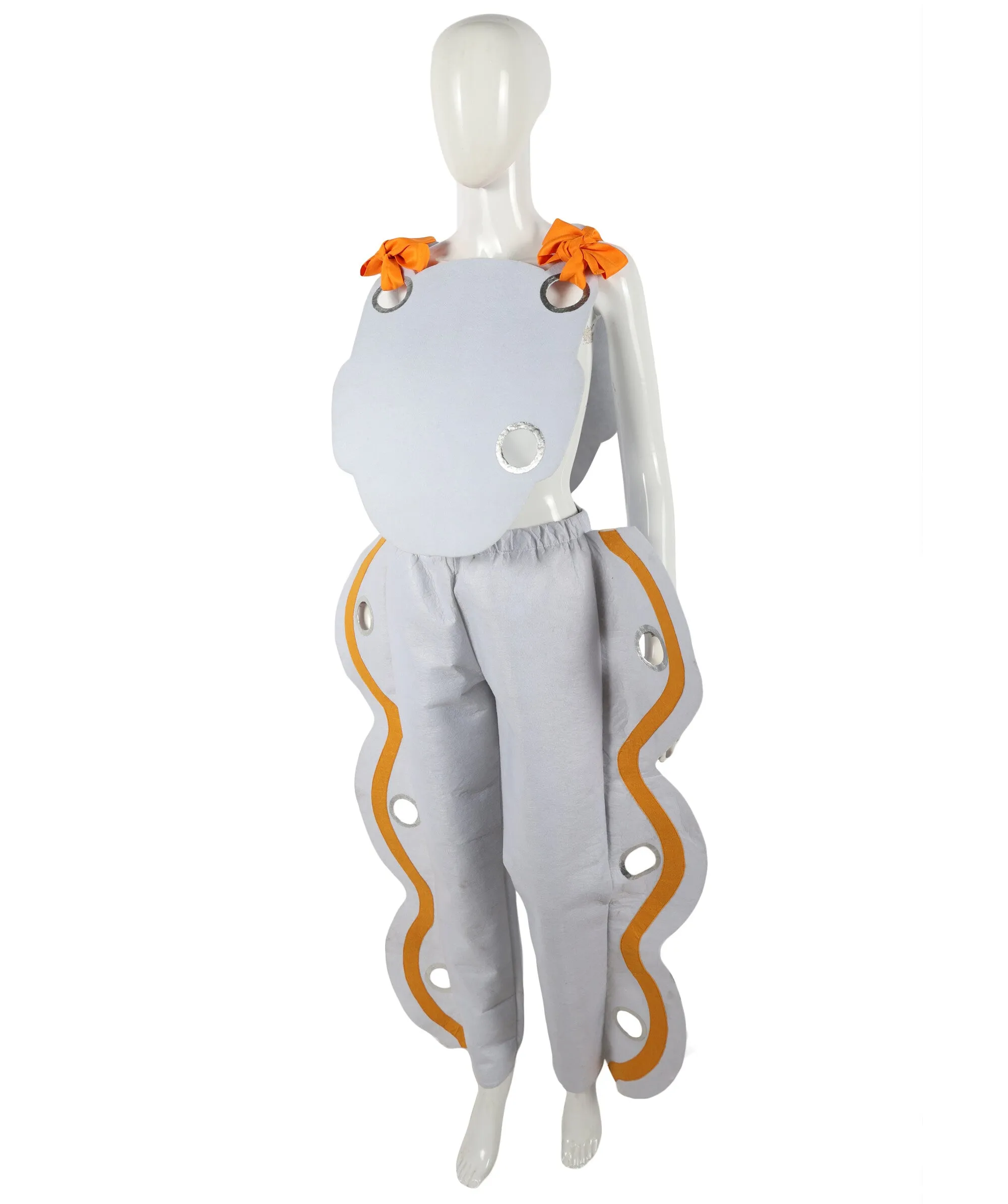 HPO Adult Women's Seashell-Inspired Costume I White & Orange Nautical Cosplay Outfit