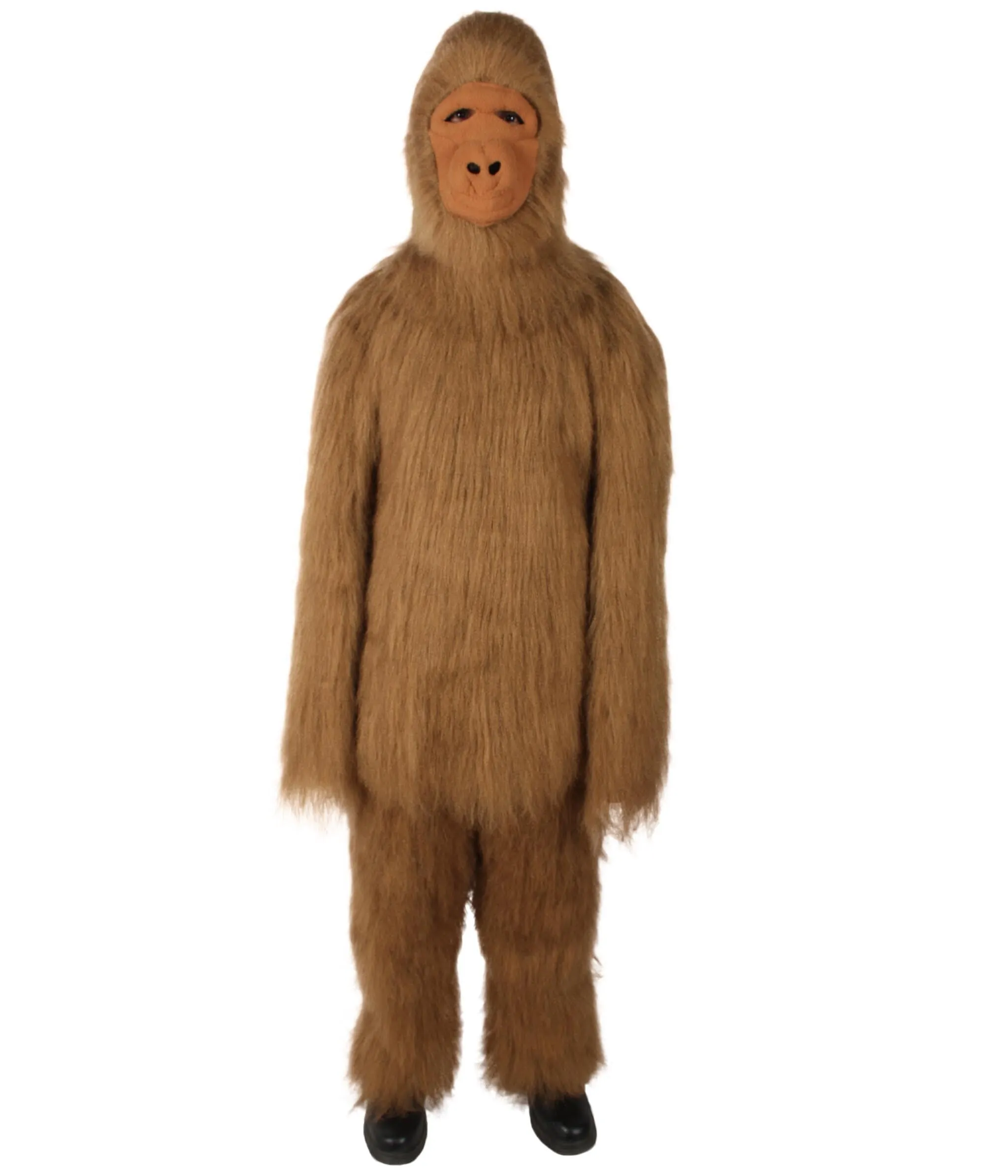 HPO Hairy Unisex Ape Mask and Bodysuit Costume Bundle | Multiple Color Options