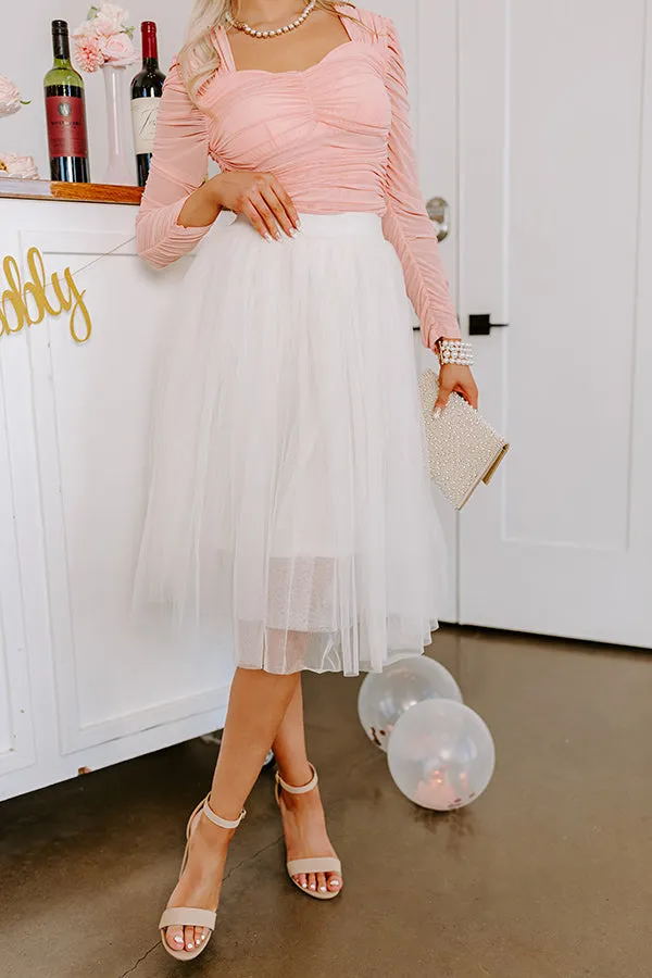 Into Bliss Tulle Skirt In Cream