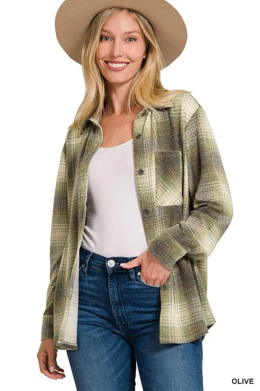 Jacquard Plaid Shacket