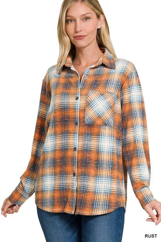 Jacquard Plaid Shacket