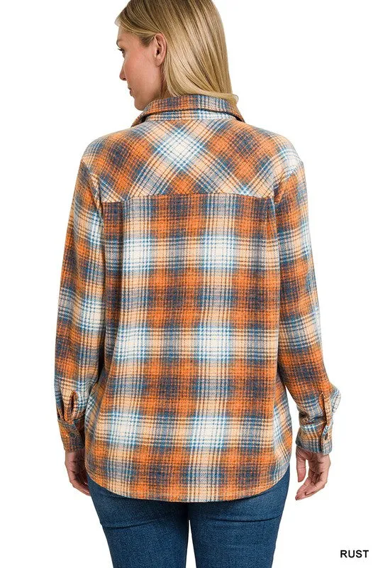 Jacquard Plaid Shacket