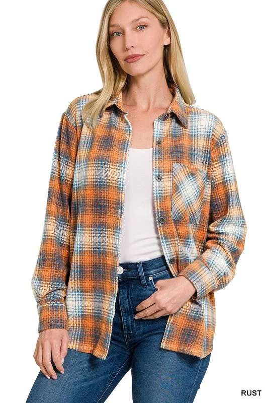 Jacquard Plaid Shacket