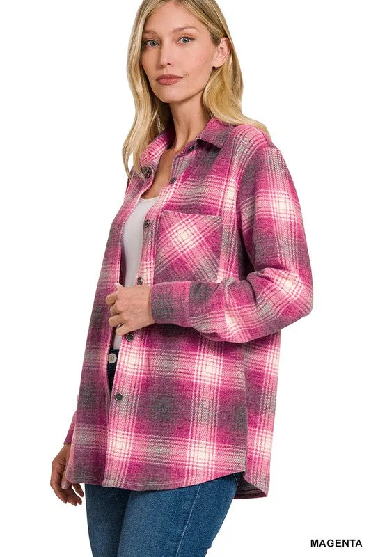 Jacquard Plaid Shacket