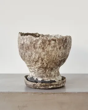 Jojo Corväiá Carved Ceramic Planter with Saucer, V-1124