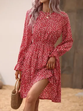 KittenAlarm - Disty Floral Elastic Waist Dress