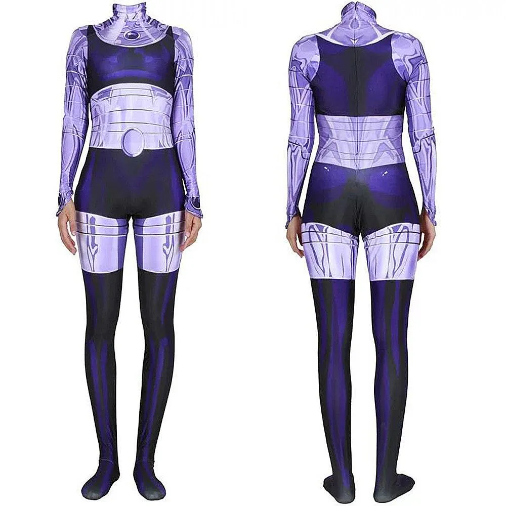 Komand'r Blackfire Costume Jumpsuit Bodysuit Titans Cosplay Halloween