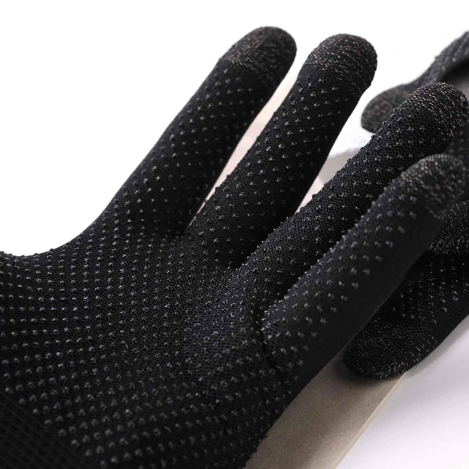 Kuber Industries Non-Slip Warm Five-Finger Touch screen Gaming Gloves (MH-TG001)- Black (Pack Of 2)