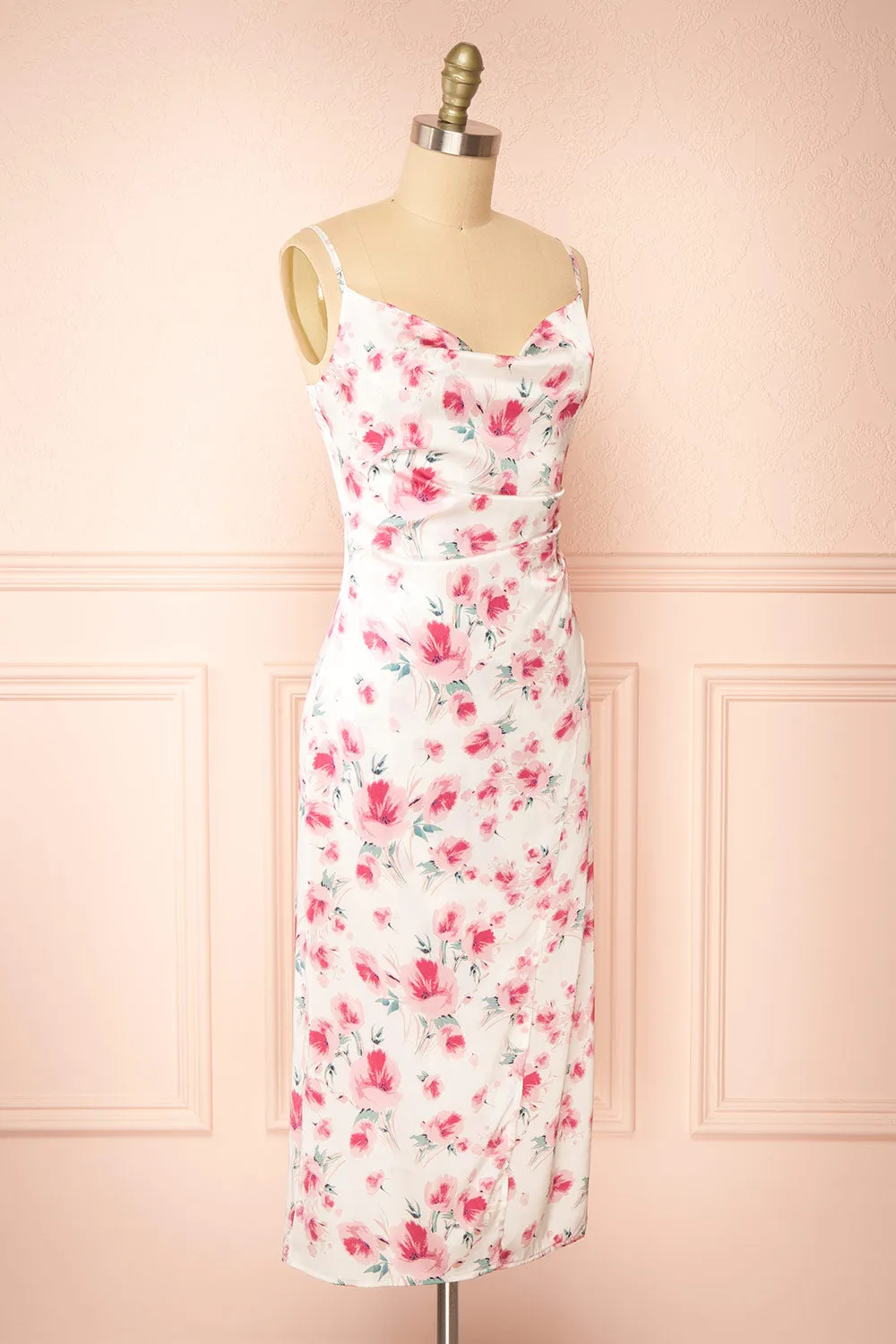 Lassie | Cowl Neck Floral Midi Dress