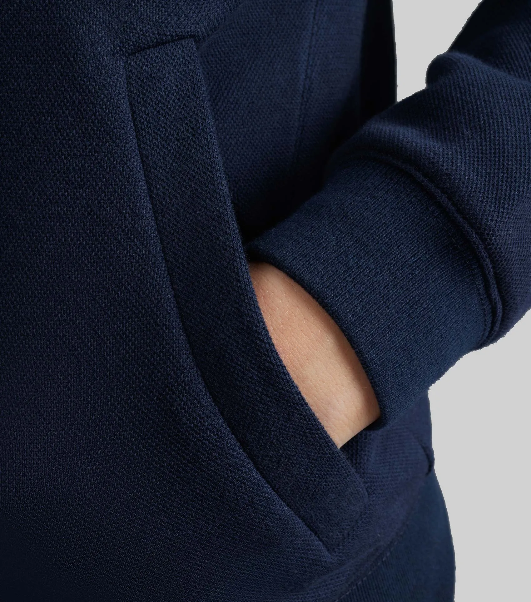 Legato Hooded Full-Zip Sweatshirt French Navy