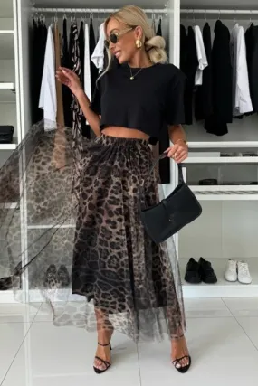 Leopard Tulle Skirt