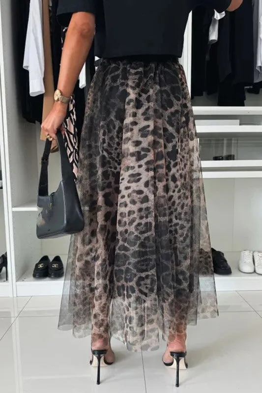 Leopard Tulle Skirt