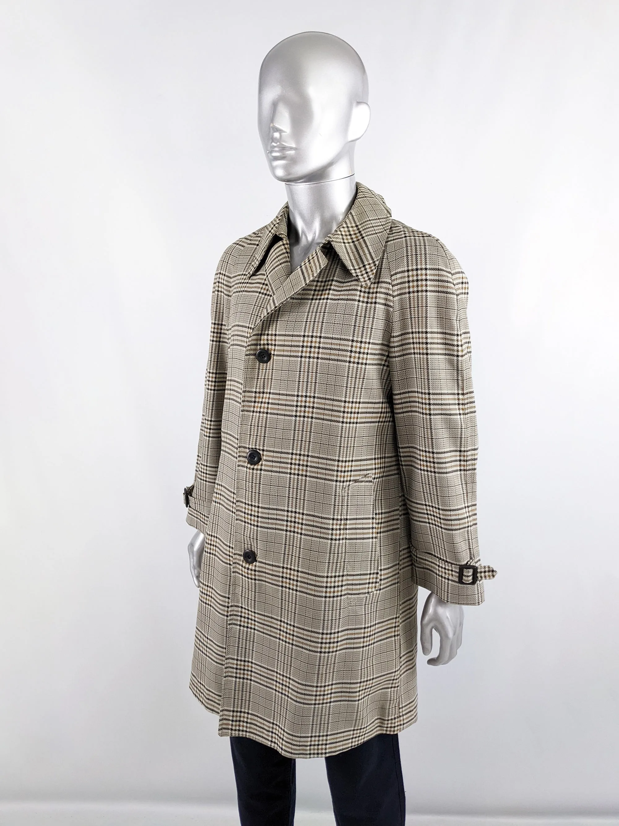 London Fog Vintage Mens Checked Coat, 1960s