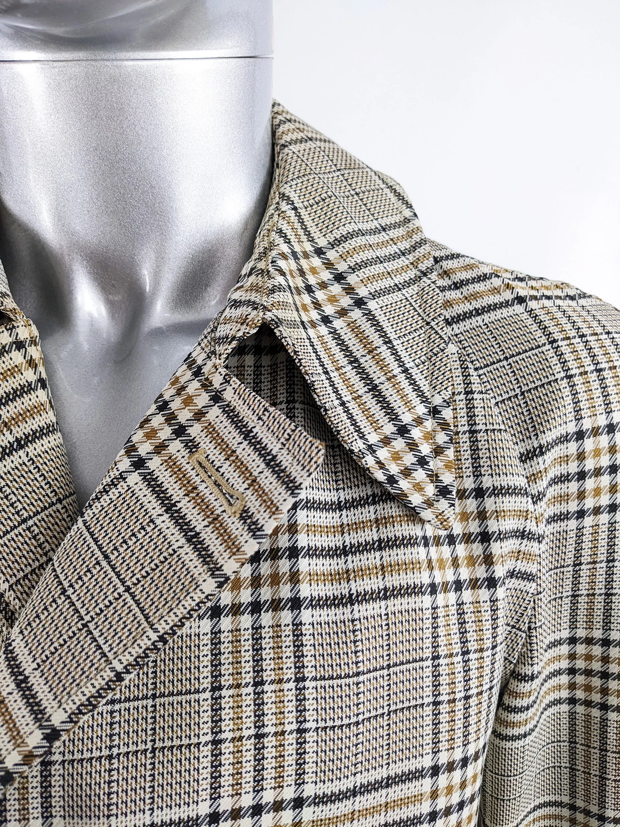 London Fog Vintage Mens Checked Coat, 1960s