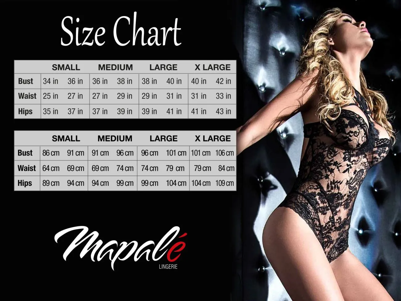 Mapale 8783X Curvy Size Bodysuit Color Black