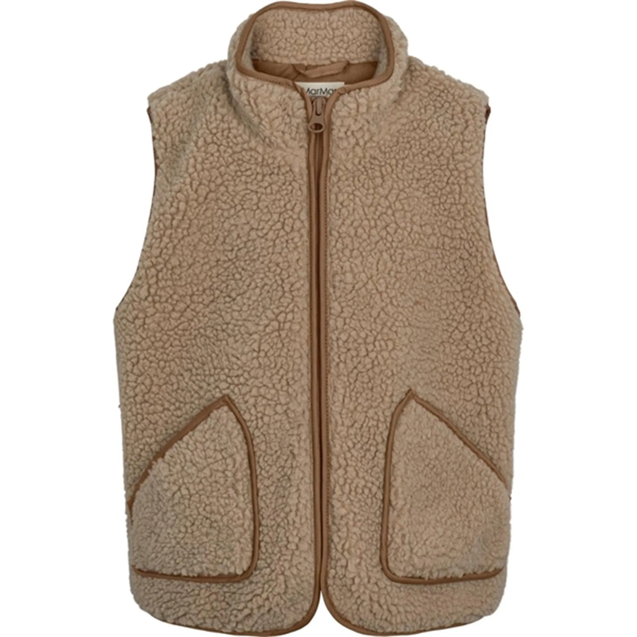 MarMar Joby Teddybear Fleece Vest Sandstone