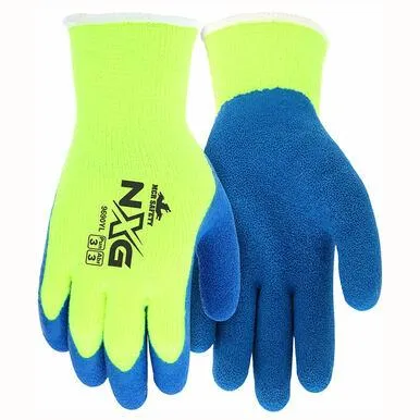 MCR Safety NXG Insulated Work Gloves 7 Gauge Hi-Vis, Blue Latex Coated