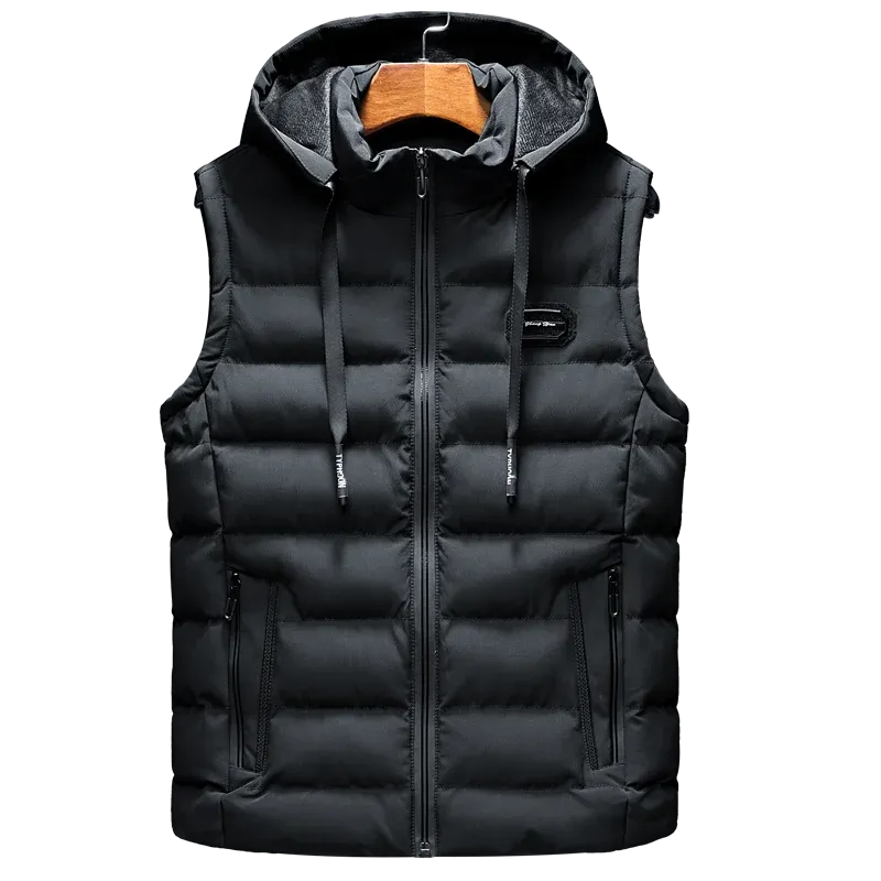 Men's Hooded Sleeveless Jacket