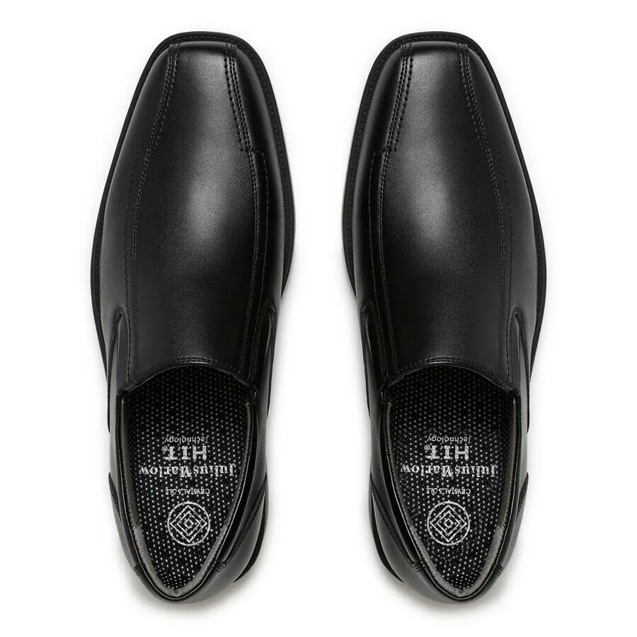 Mens Julius Marlow Melbourne Black Leather Slip On Shoes Work Formal Shoe