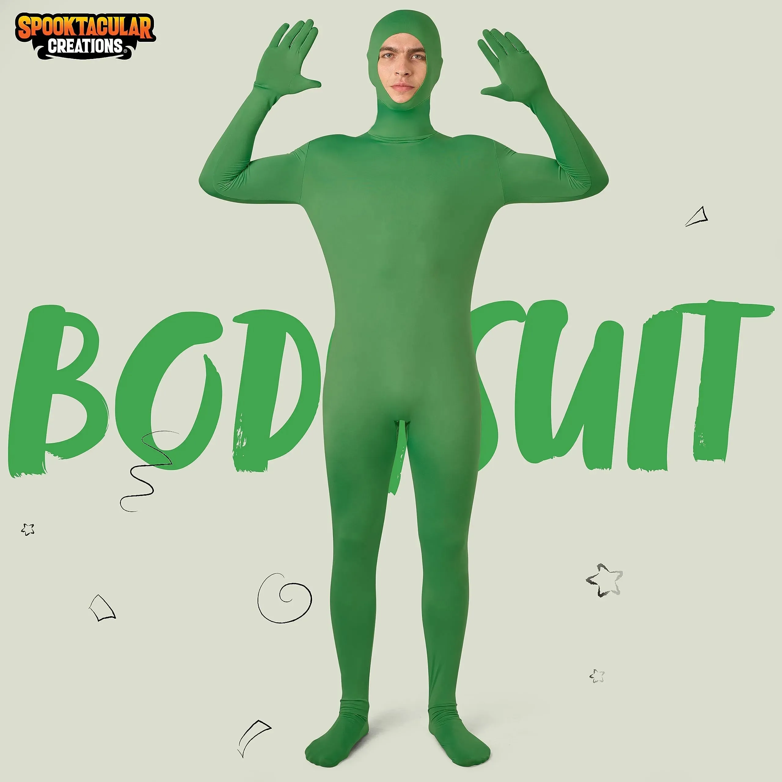 Mens Open Face Bodysuit Jumpsuit Zentai Costume