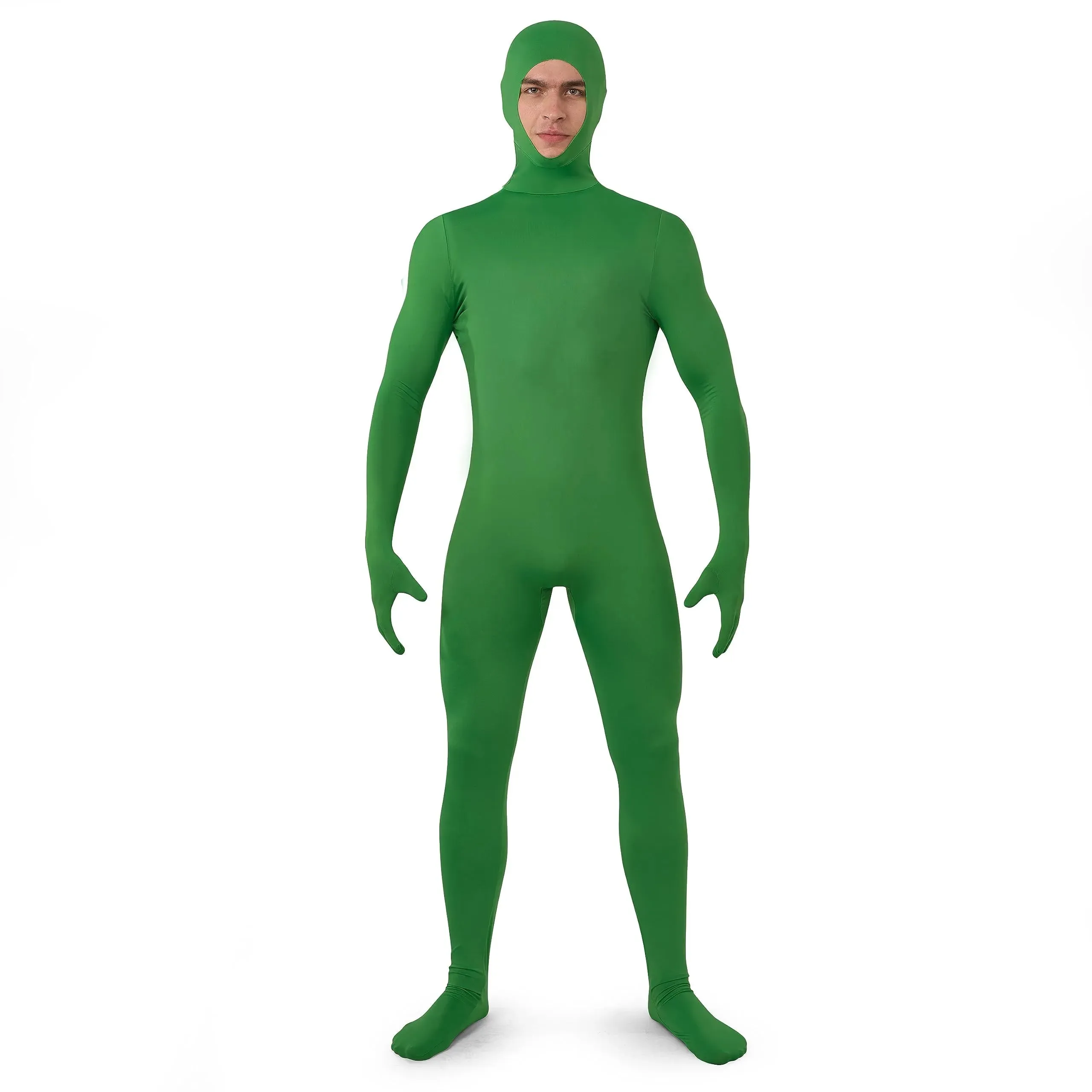 Mens Open Face Bodysuit Jumpsuit Zentai Costume