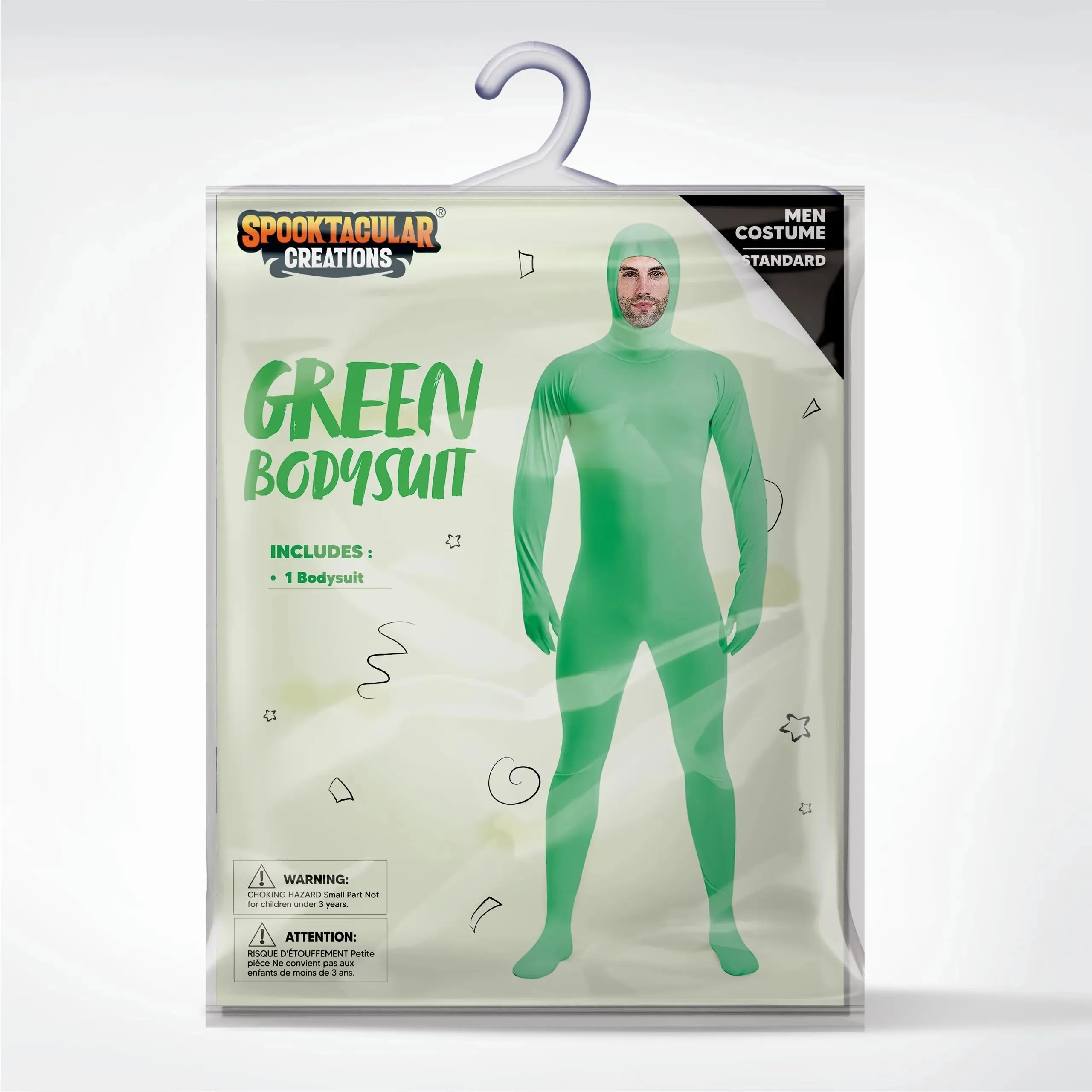 Mens Open Face Bodysuit Jumpsuit Zentai Costume