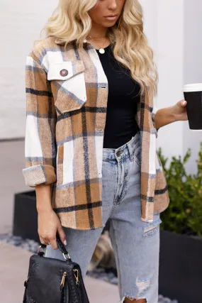 Mia Tan Plaid Shacket