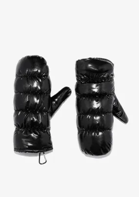 Nordic Bomb Puffer Mittens Black