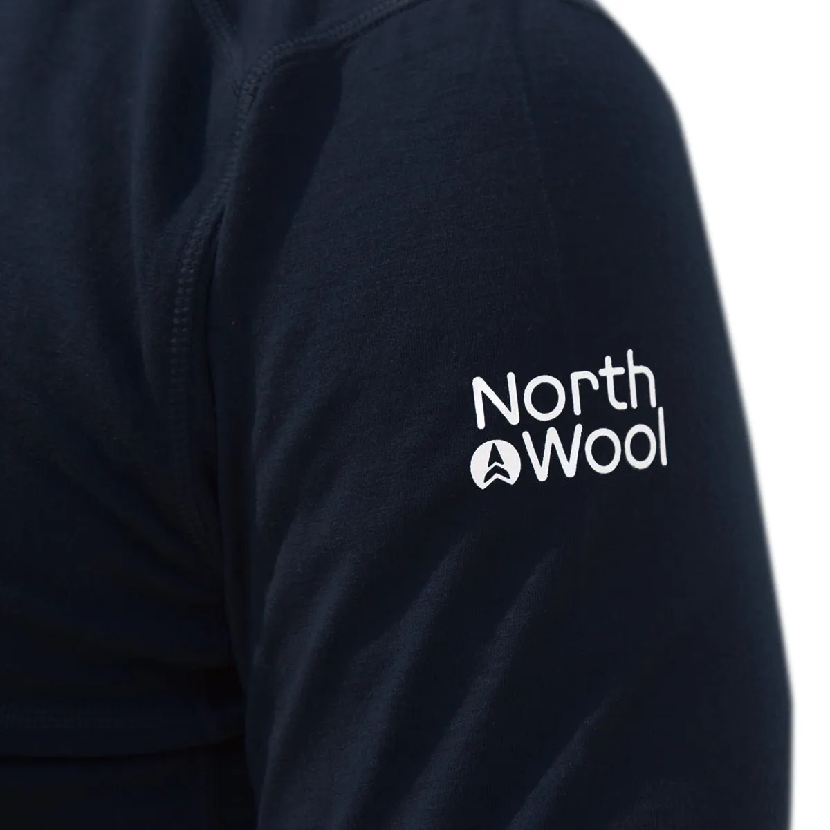 NorthWool Men's Merino Wool 1/4 Zip Midlayer Hoodie with Pouch and Pocket 260 GSM