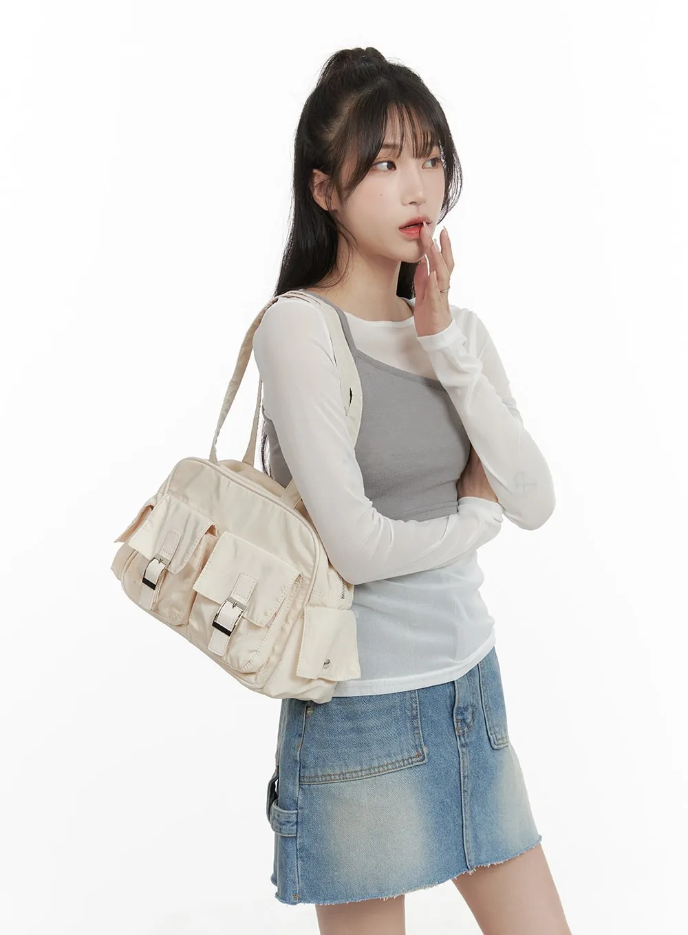 Nylon Buckle Shoulder Bag CA403