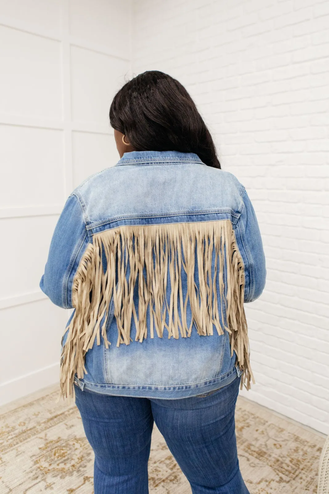 On The Fringe Jacket in Denim