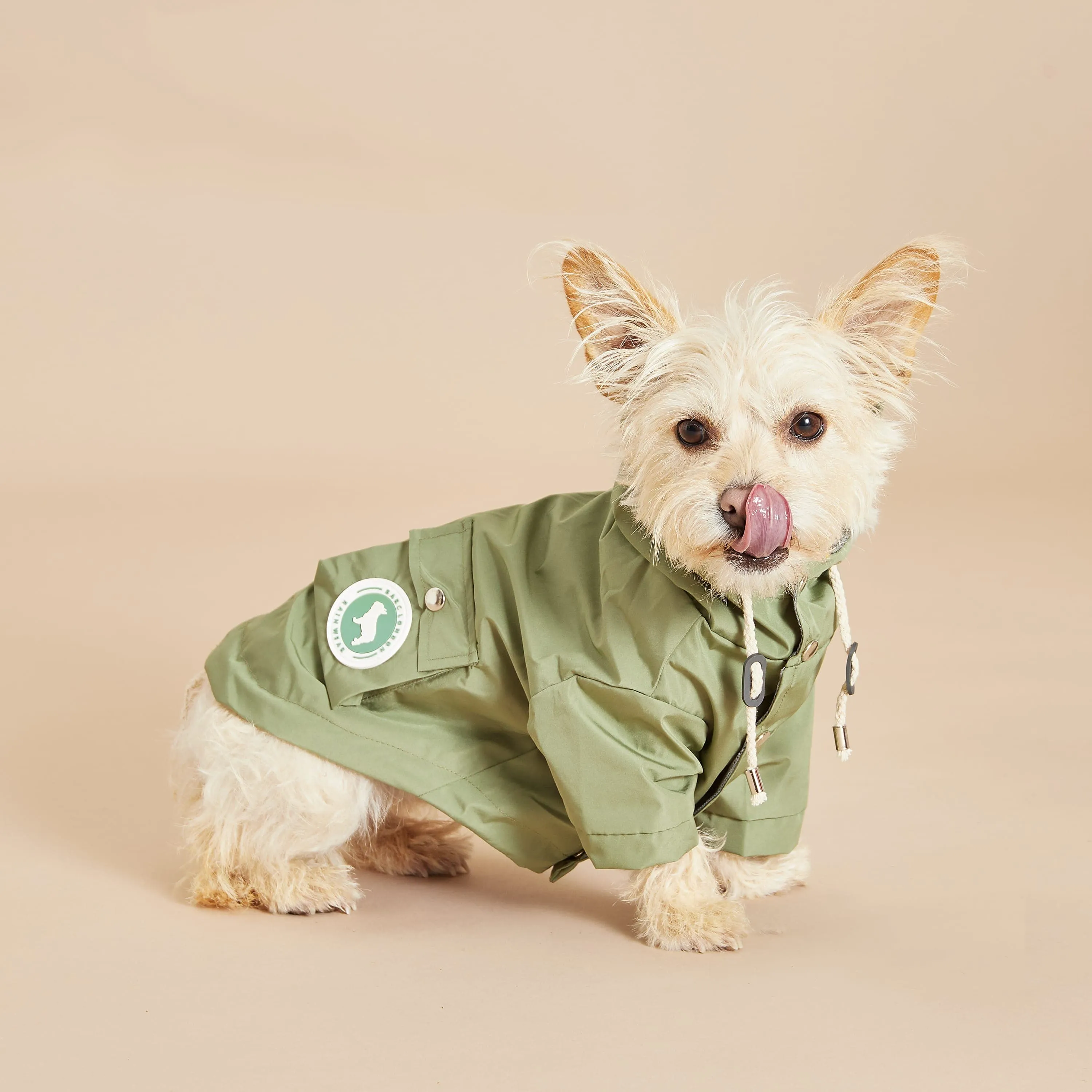 Original Water-Repellant Dog Raincoat | Khaki Green