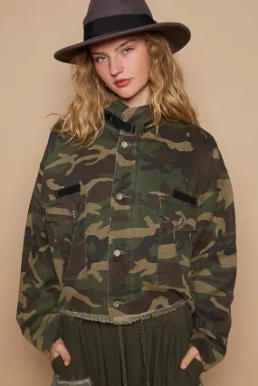 Oversized Semi Cropped Camo Jacket 1